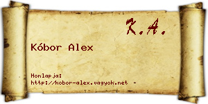 Kóbor Alex névjegykártya