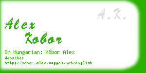 alex kobor business card